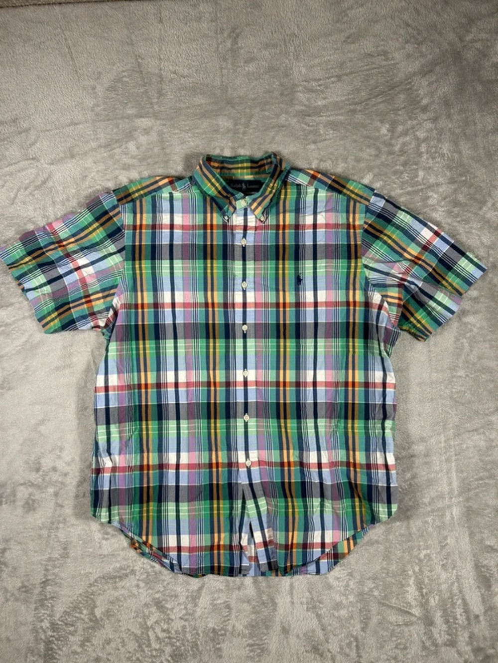 vintage ralph lauren plaid button up shirt size XL